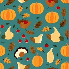 Thanksgiving Pattern vector illustration, Background