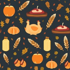 Thanksgiving Pattern vector illustration, Background