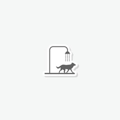 Dog wash icon sticker logo