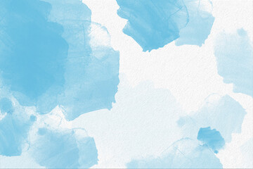 Obraz premium Mint and blue abstract watercolor texture background. Brush strokes on canva