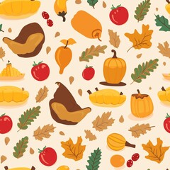 Thanksgiving Pattern vector illustration, Background