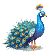 Obraz premium Peacock, Illustration PNG 