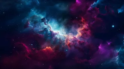 Fotobehang Colorful space galaxy cloud nebula. Stary night cosmos. Universe science astronomy.  © mandu77