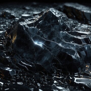 Photorealistic obsidian texture for background