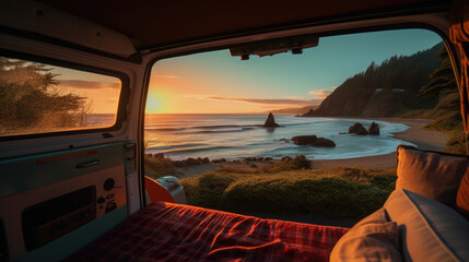 View from a camping van