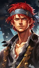 anime handsome boy illustration in suit