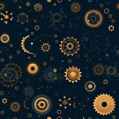 Steampunk Pattern vector illustration, Background