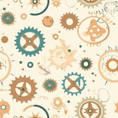 Steampunk Pattern vector illustration, Background