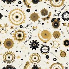Steampunk Pattern vector illustration, Background