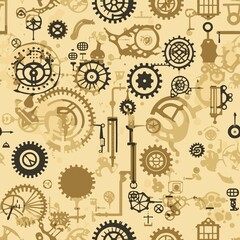Steampunk Pattern vector illustration, Background