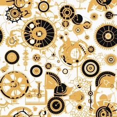Steampunk Pattern vector illustration, Background