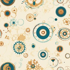 Steampunk Pattern vector illustration, Background