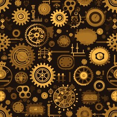Steampunk Pattern vector illustration, Background