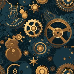 Steampunk Pattern vector illustration, Background