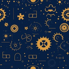 Steampunk Pattern vector illustration, Background