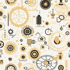 Steampunk Pattern vector illustration, Background
