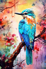 Vogel gemalt