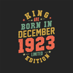 Naklejka na ściany i meble King are born in December 1923. King are born in December 1923 Retro Vintage Birthday