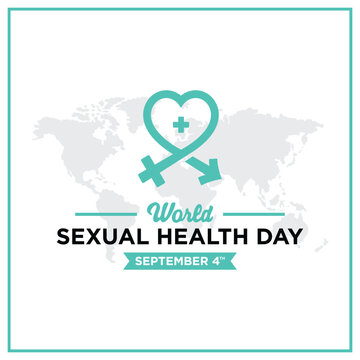 Sexual health day greetings vector.
