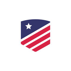 USA shield logo icon vector.