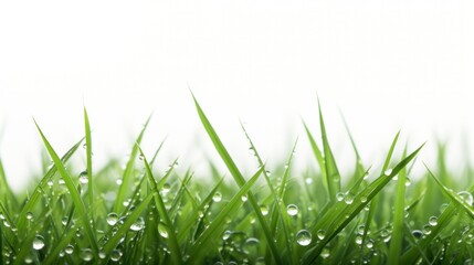 Obraz premium A close up of some grass with water droplets.