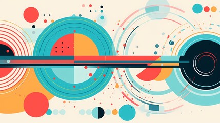 Obraz premium Abstract SHOTLISTretro, Risography, created with AI