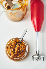 Fiery Roasted Red Pepper Pesto Pasta Sauce: A Spicy Medley of Roasted Peppers and Bold Flavors for All Seasons