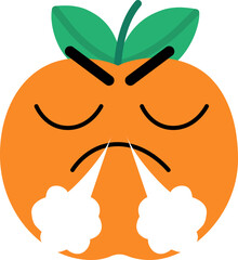 Apricot Face Over Angry Smoke Nose