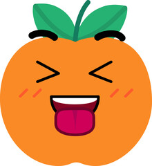 Apricot Face Tongue Out Close Eye