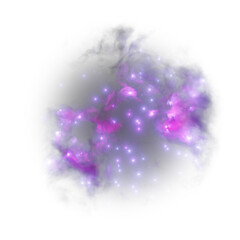 Deep space purple nebula with stars. isolated on transparent backgroud.  © AlexMelas