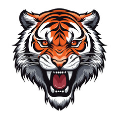 roaring tiger head mascot vector sticker high quality