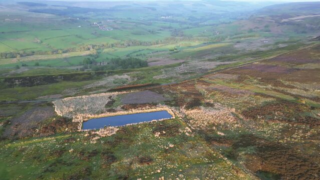Aerial view of a pond feature from Rosedale Ironstone m
Mining.