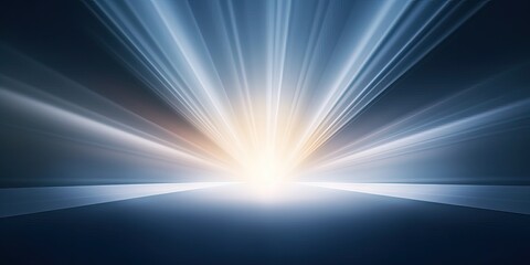 Obraz premium Universal abstract gray blue background with beautiful rays of illumination. Light interior wall for presentation