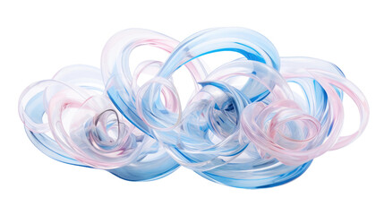 Fototapeta premium combining rose quartz and serenity blue in an abstract futuristic texture isolated on a transparent background, generative ai