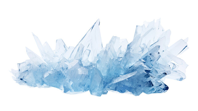 combining frosted white and icy blue in an abstract futuristic texture isolated on a transparent background, generative ai