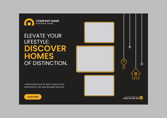 Fototapeta premium Real Estate Modern and Simple Social Media Banner Template