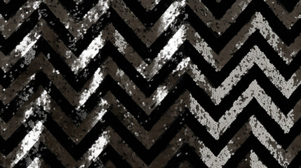 Ai Generated Art Black and Silver Chevron pattern with  a Sparkly Silver Glitter Shimmer