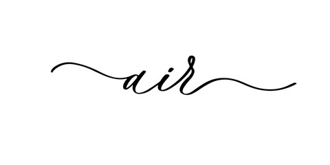 Air calligraphy inscription vector lettering.