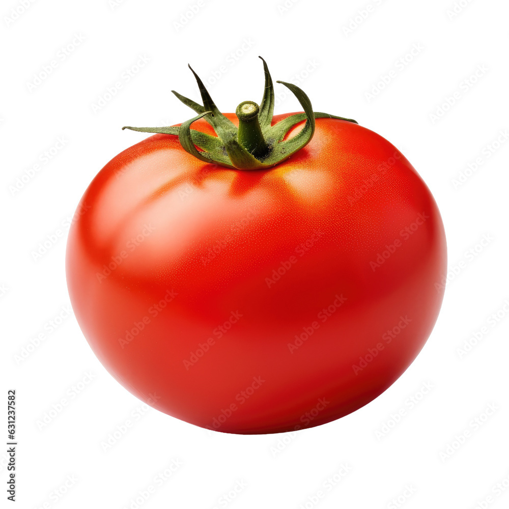 Poster Tomato on transparent backround.