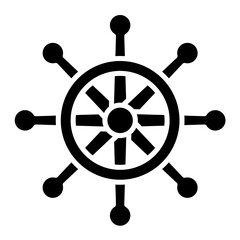 Fototapeta premium Ship Wheel Icon