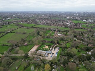 .Eltham Palace Southeast London UK drone, aerial  high angle