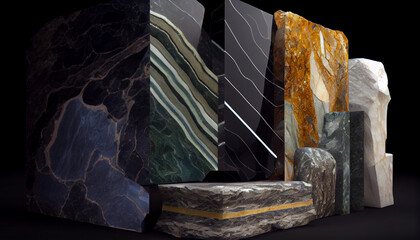 Exture of natural stone - marble, onyx, Ai generated image