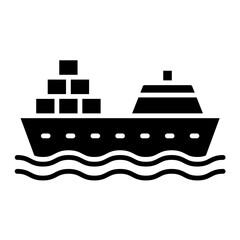 Obraz premium Cargo Ship Icon