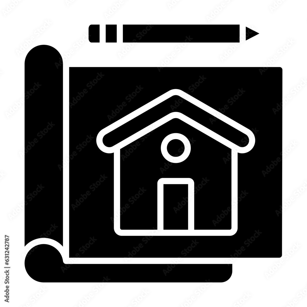 Wall mural House Plan Icon