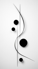 A black and white picture of a musical note.
