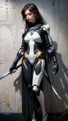Android Girl with Katana