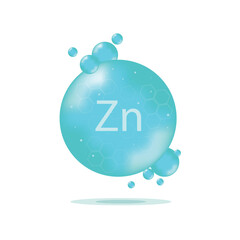 Zn,vitamin zink,healthy vitamin,vector illustration eps10