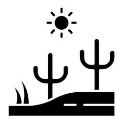 Desert Day Landscape Icon