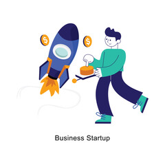 Business Startup abstract concept vector in a flat style stock illustration