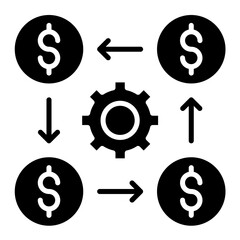 Obraz premium Cash Distribution Icon
